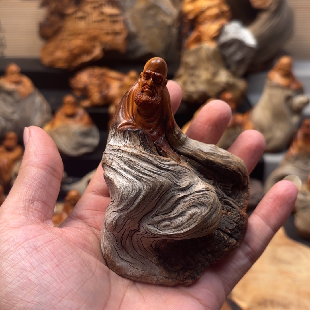 雾***落柏木太行崖柏手工雕刻