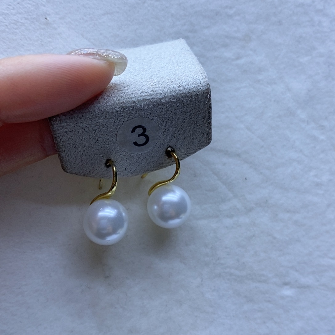 淡水珍珠耳饰银S925镶嵌3