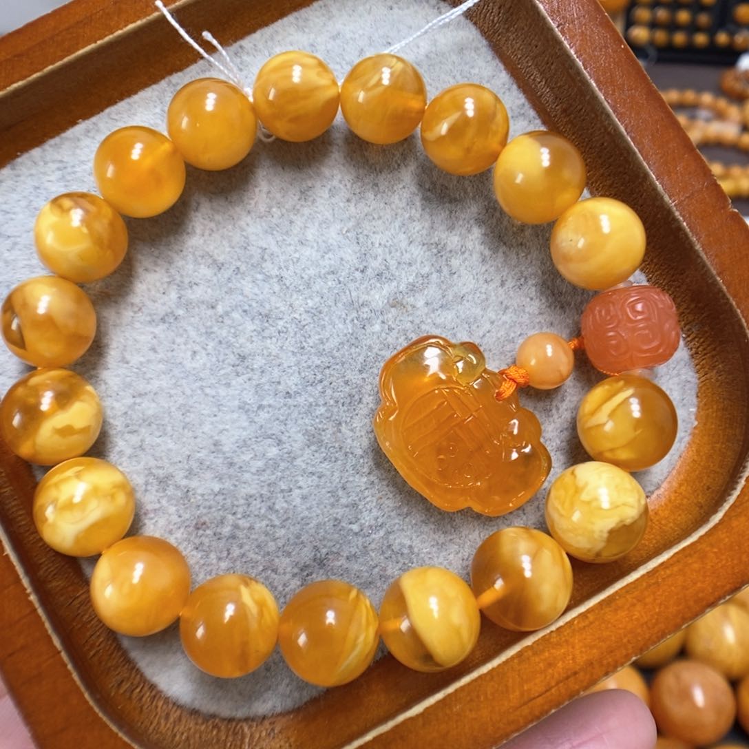 蜜蜡手串未镶嵌蜜蜡