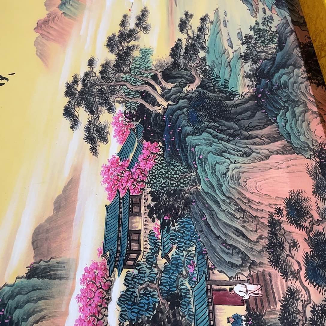 顺***然国画老师手绘带运险w