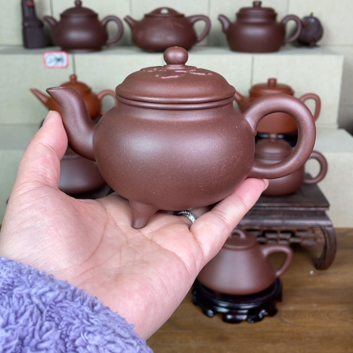 【闪购商品】紫砂茶壶凯底槽青大彬如意壶