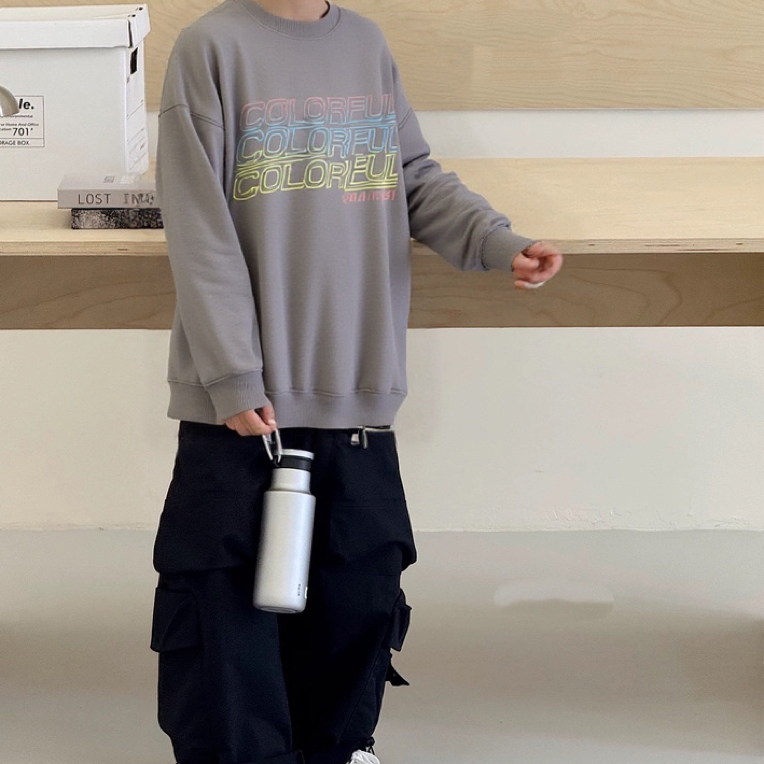 大童青少年150-180码儿童圆领彩色字母卫衣97003 尺码偏大