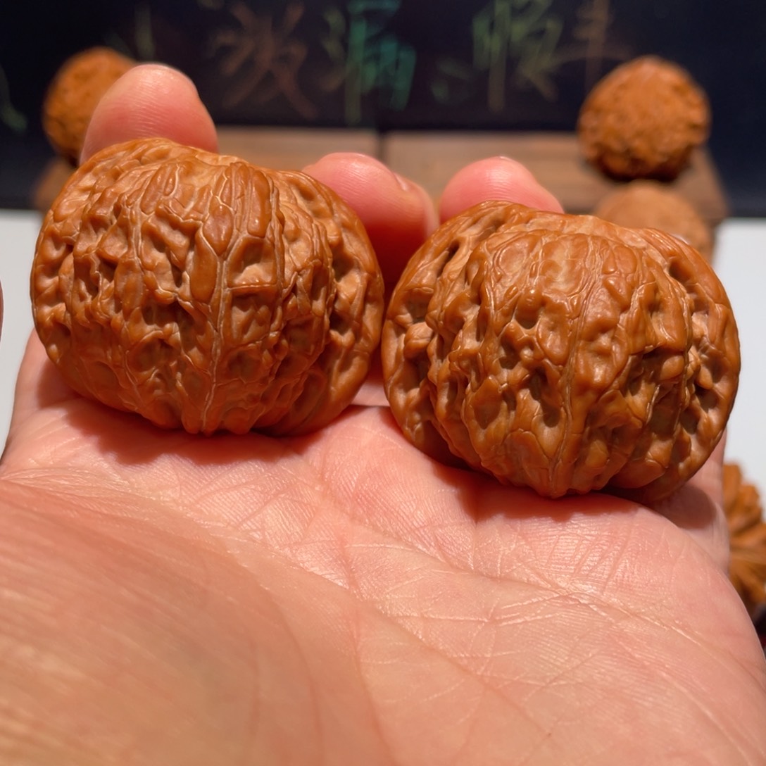 文玩核桃把件好*聊磨盘41.5全品