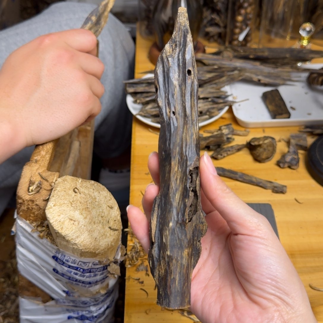 沉香沉香碎屑张勺子品种块料33克