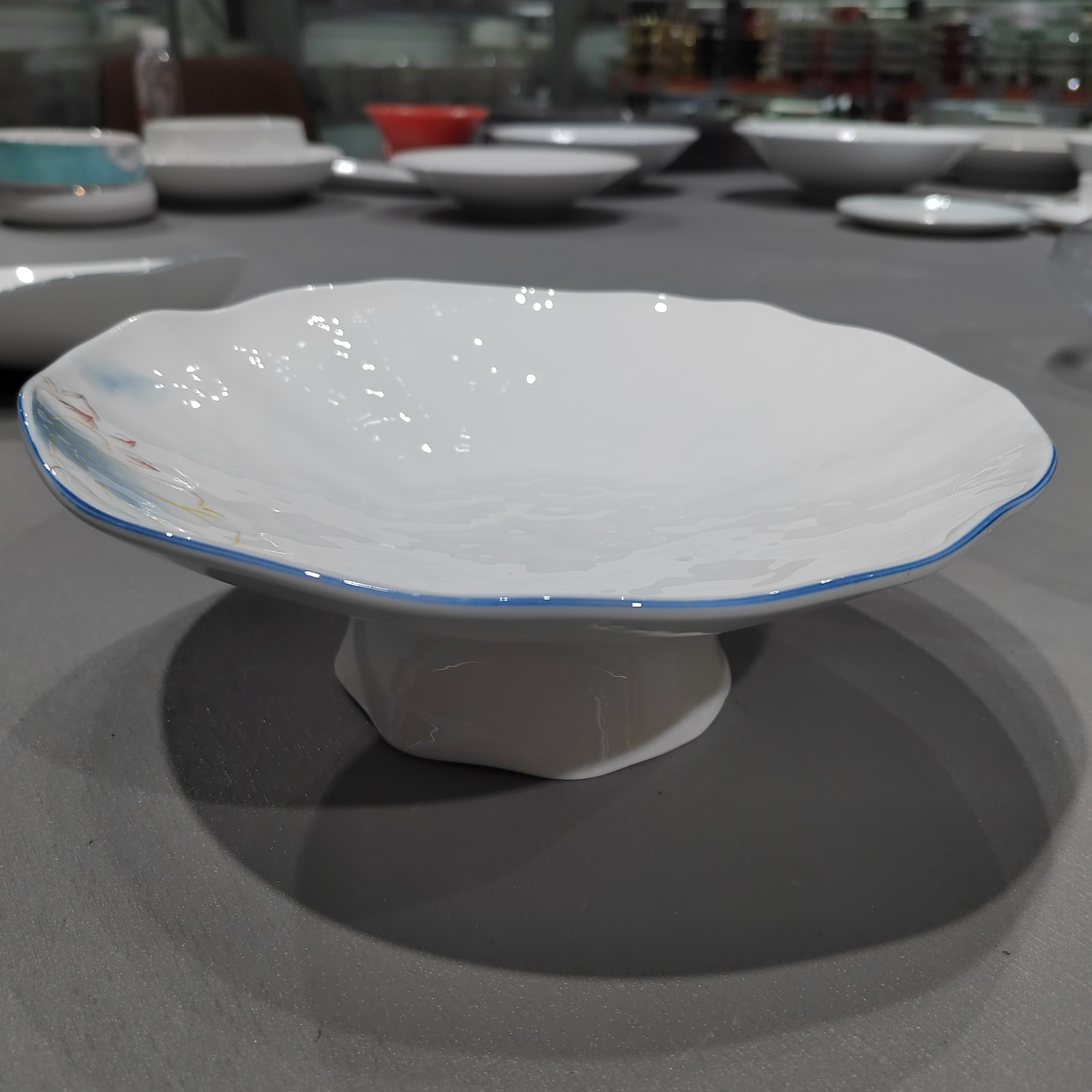 10寸钻石高脚碗陶瓷餐具9038330