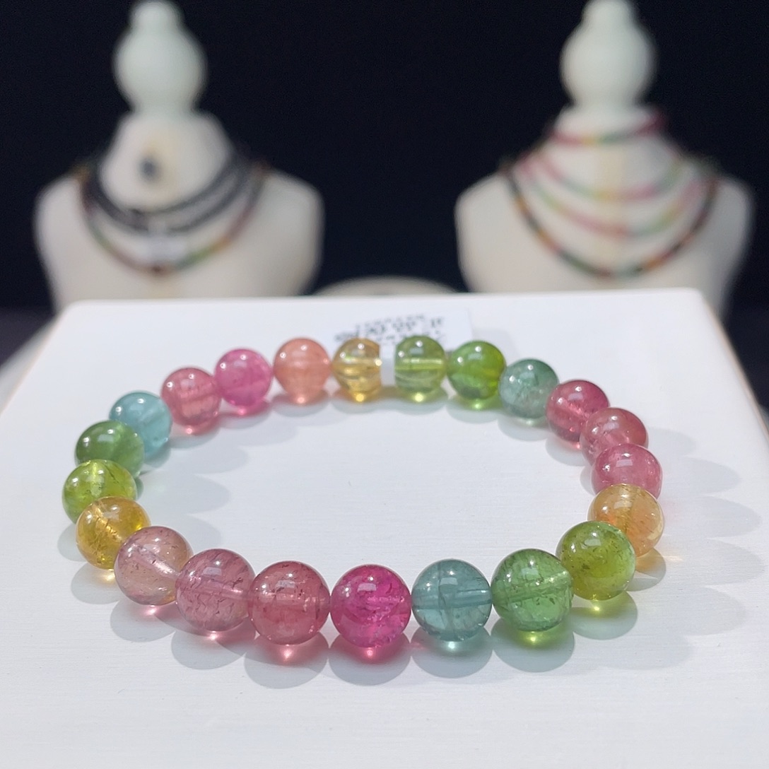 碧玺手串未镶嵌8.5mm+   