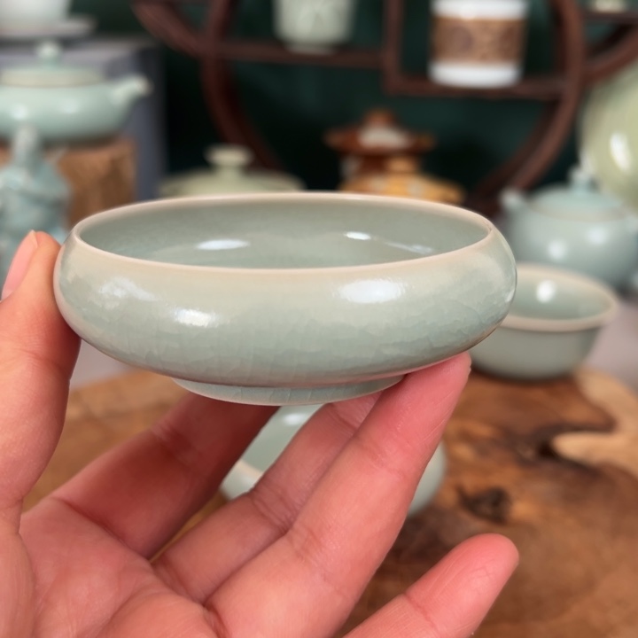 杯仿古釉手工普耳杯微瑕