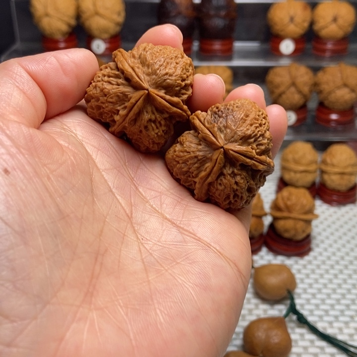 文玩核桃把件7七彩梅花奔