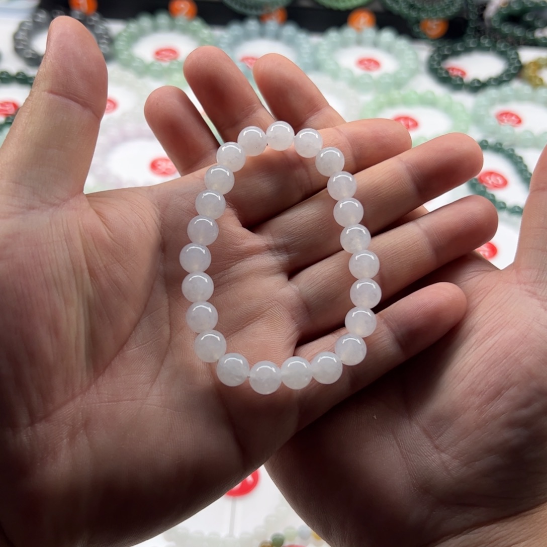 翡翠手链未镶嵌夹**干卡8