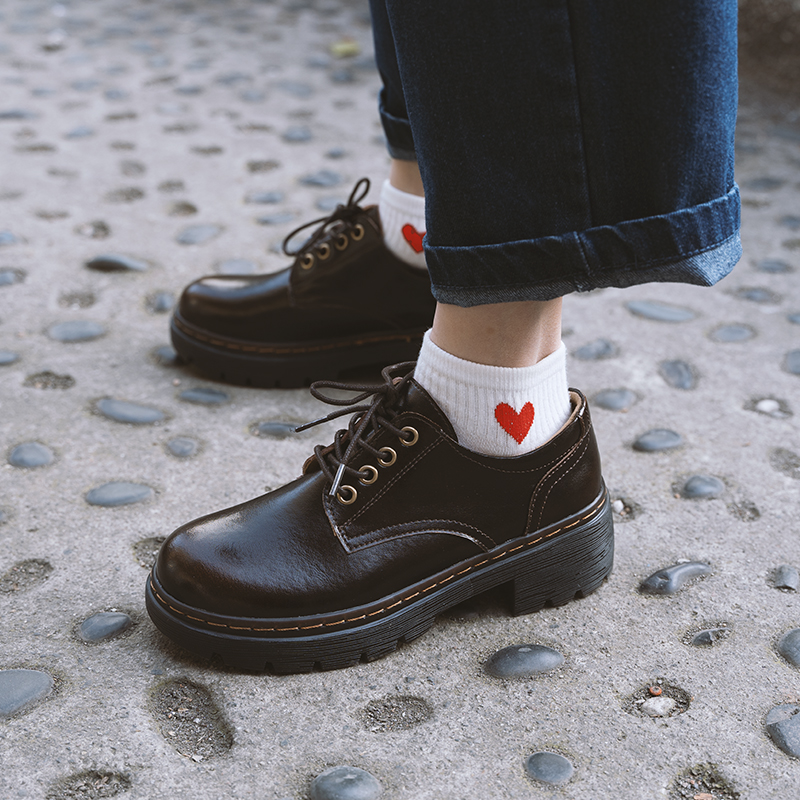 【清仓 06】中跟小皮鞋女舒适透气单鞋日系学院风学生秋冬jk制服鞋