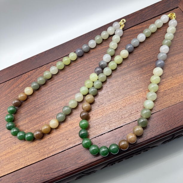 翰平珠宝 1179/H 和田玉珠链 约卡12 多样性发其一 Y