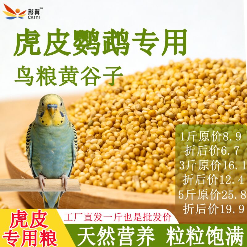 鹦鹉专用黄谷子小米虎皮牡丹玄凤饲料小太阳鹦鹉鸟粮粮食自配增肥