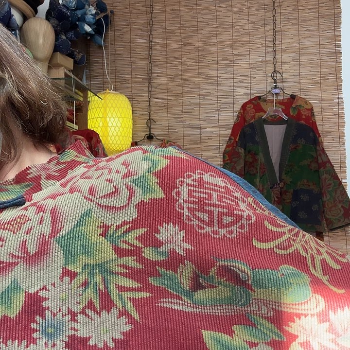 东北大花布服装双外套女春秋装
