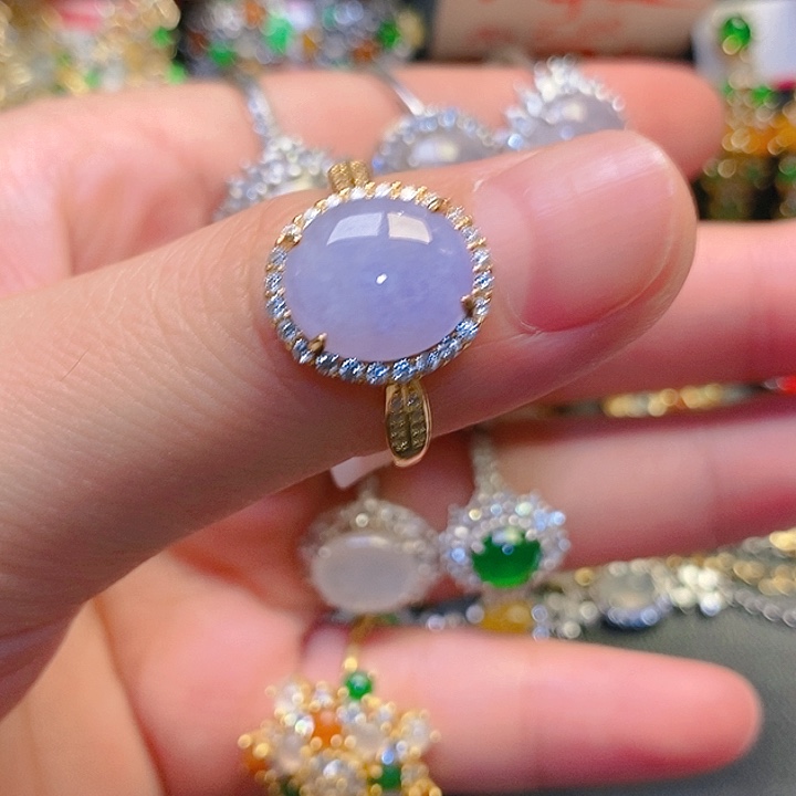 一***·翡翠银S925镶嵌戒指