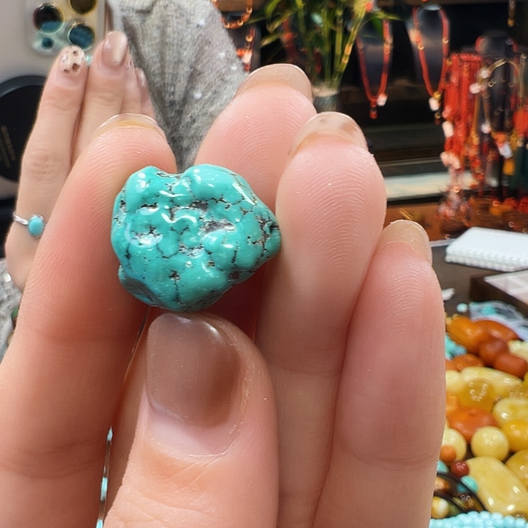 我***意绿松石未镶嵌珠子珠子