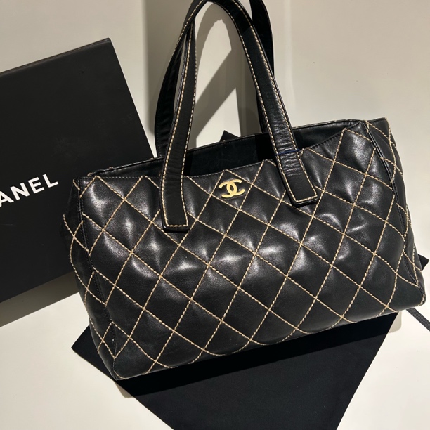 95新 Chanel/香奈儿 多多奢品/香奈儿外缝线托特包98新包展