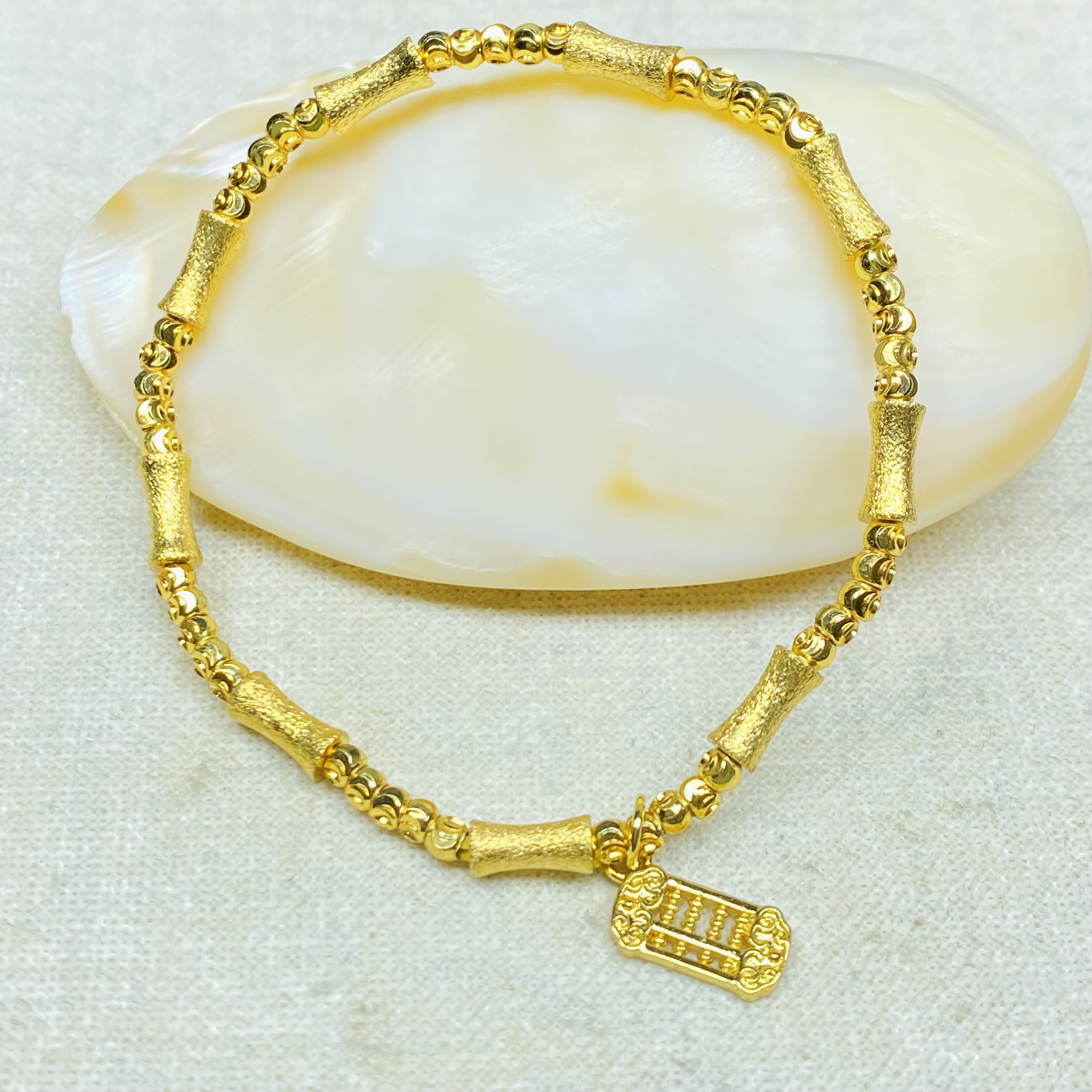  K03196经典黄色算盘西瓜珠手链多样性发货49862