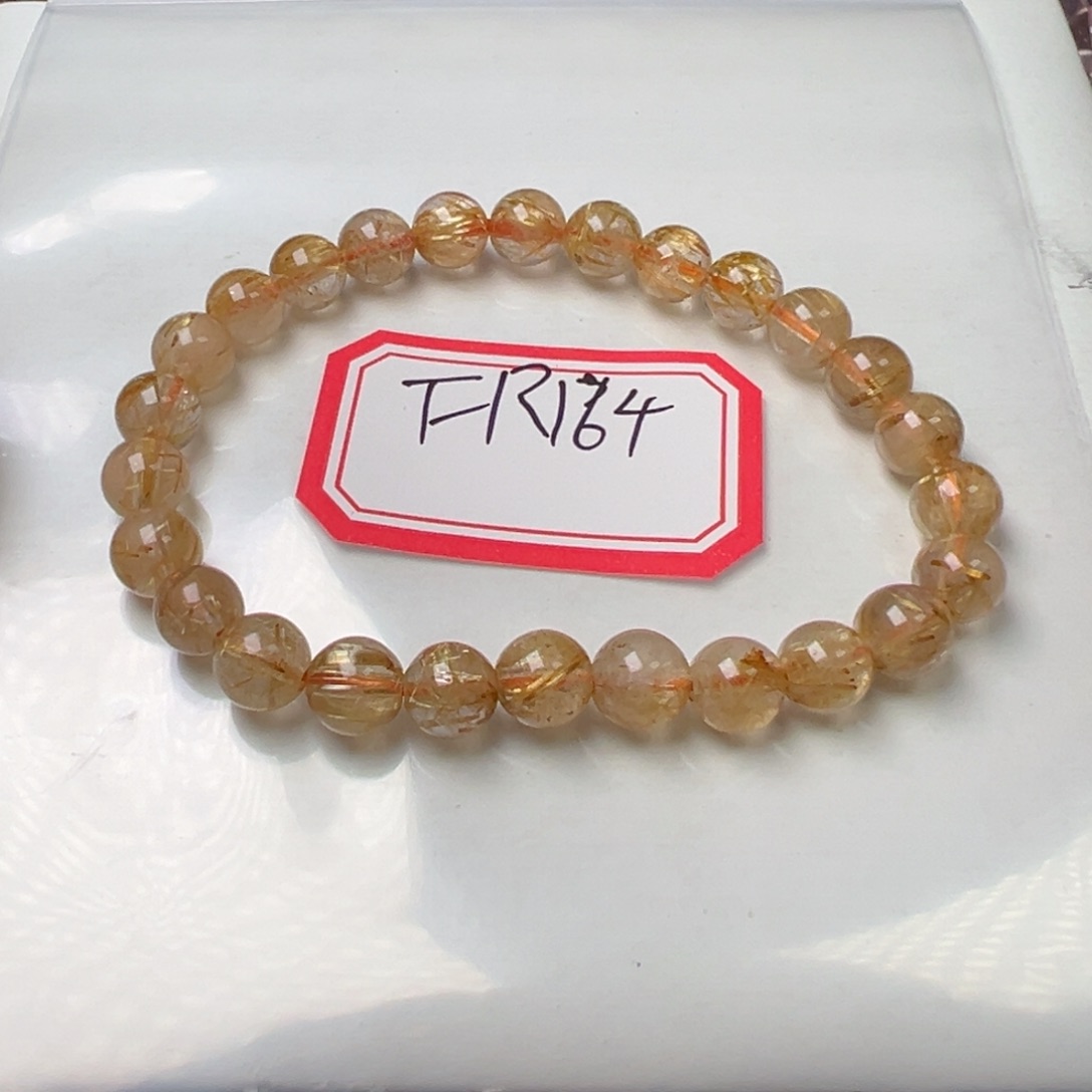 水晶手链未镶嵌橘***?金发晶7mm