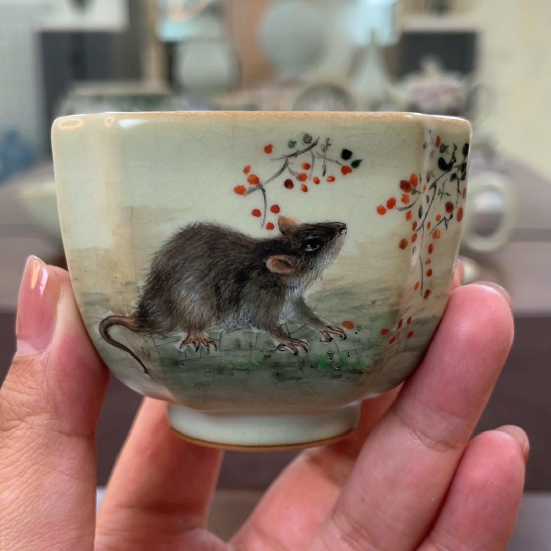 周泽堂彩绘。 生肖鼠