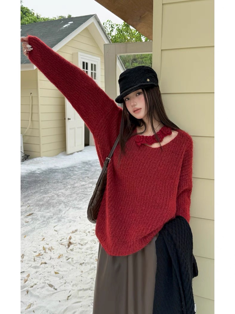 【小壹合集】001-113秋季韩系大版甜美可爱慵懒风显瘦百搭款上衣