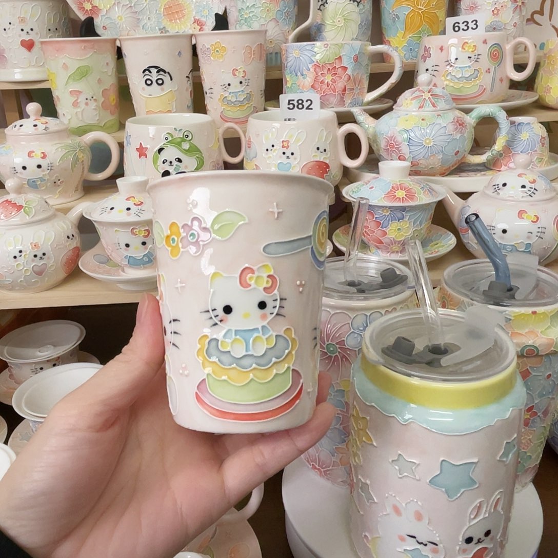 瓷片玉泥可乐杯kt 