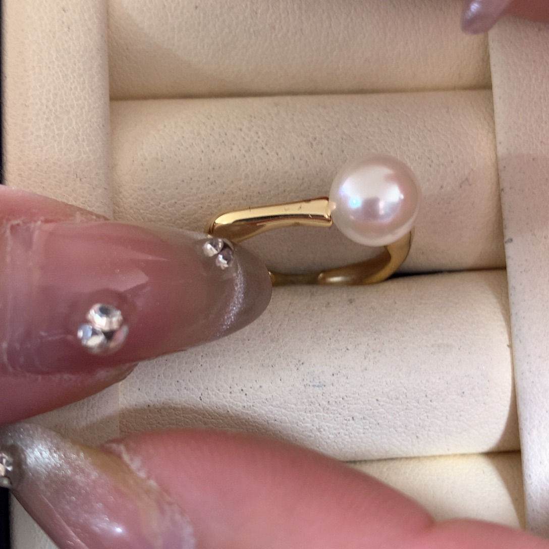 海水珍珠戒指银S925镶嵌