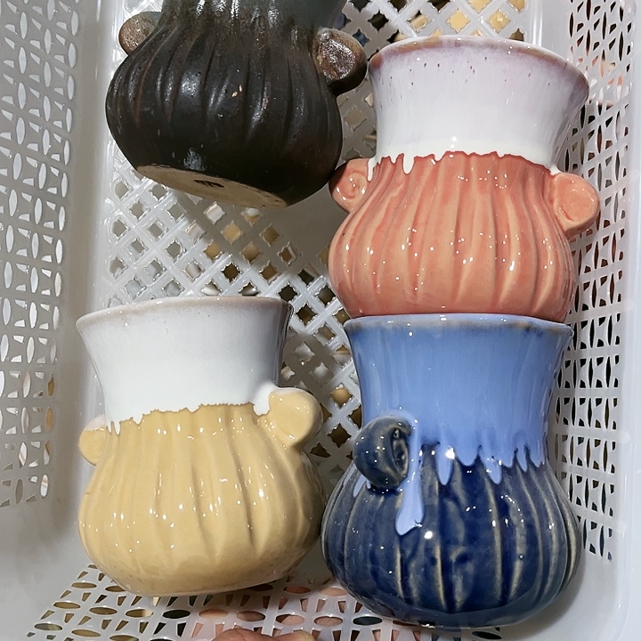 瓷片花盆多肉植物艺术品