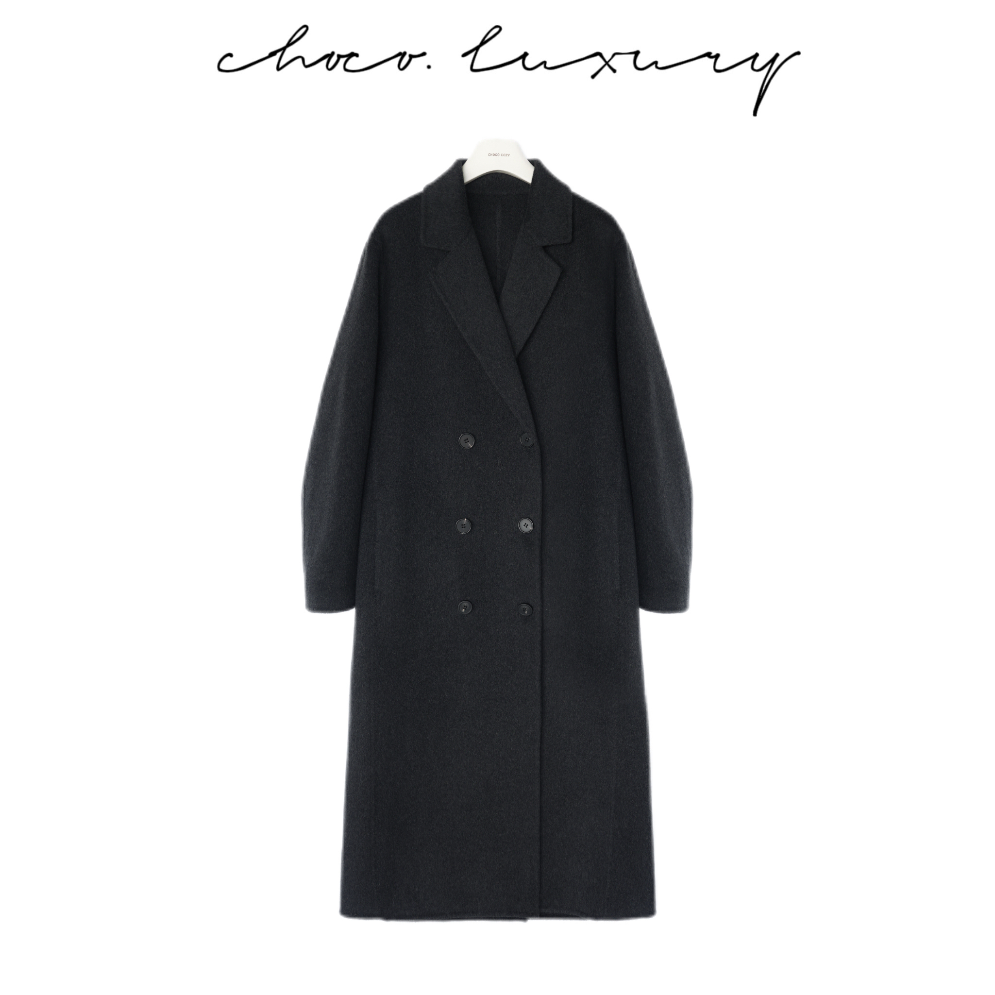 CHOCO【旧金山日落】高奢定制 羊绒羊毛天丝 手工双面呢大衣 D3521