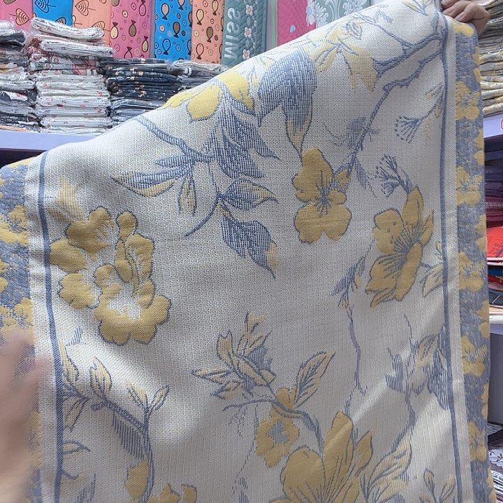 棉黄色枕巾纯棉面料