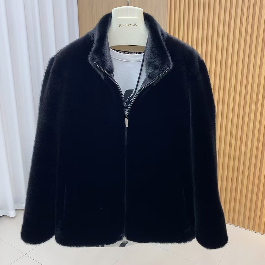 黑色男士雪兰貂上衣