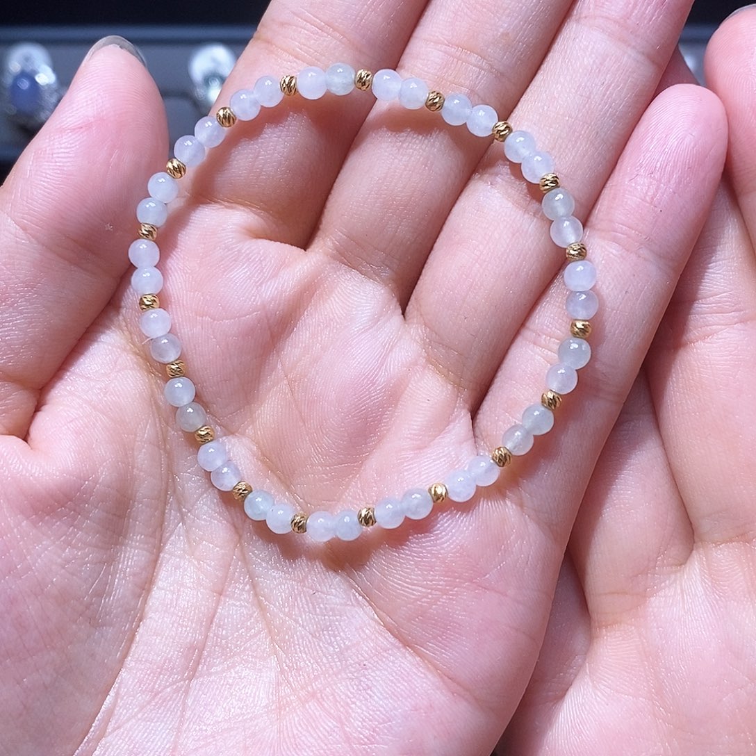 吊坠(不含链)18K金镶嵌翡翠