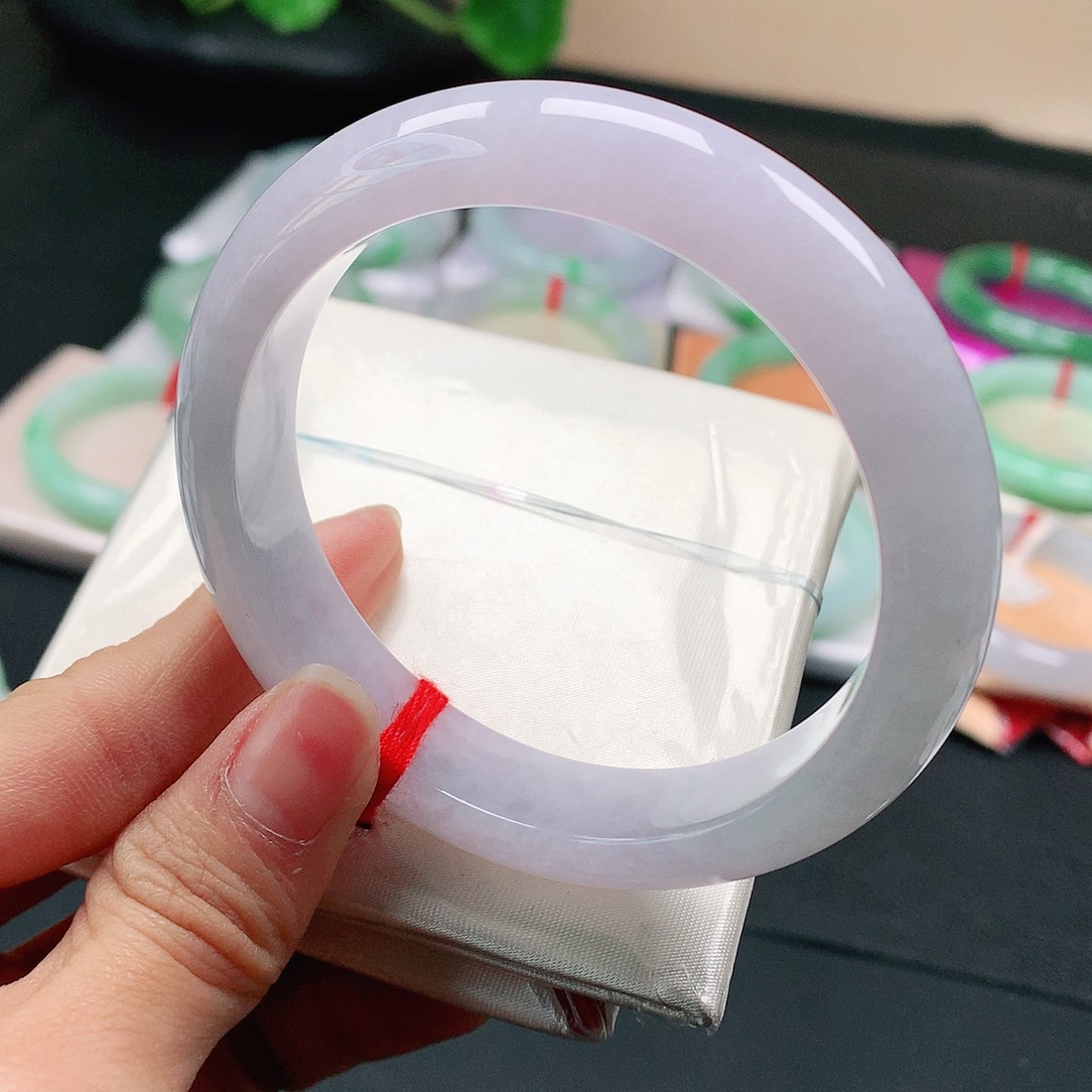 翡翠手镯未镶嵌天然翡翠手镯56