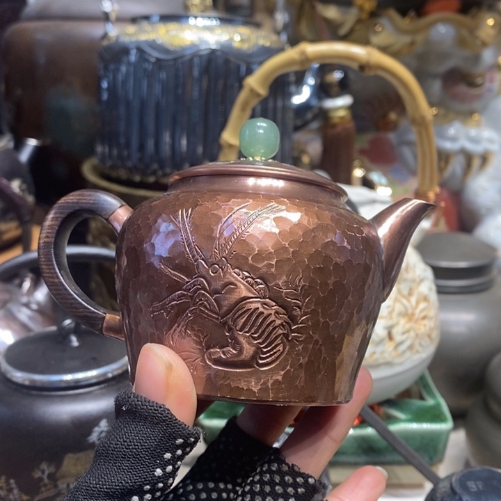 蜜安罐瓷香炉锡茶则