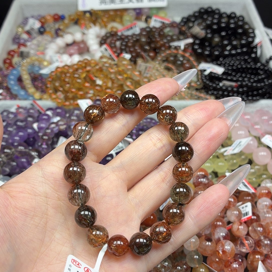 未镶嵌手串水晶卡10精品冰透黑金超七10