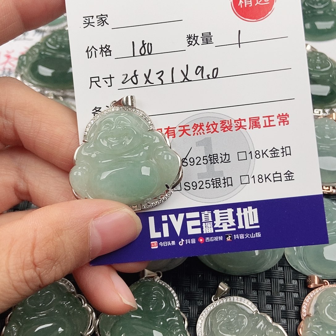 翡翠银S925镶嵌颈饰