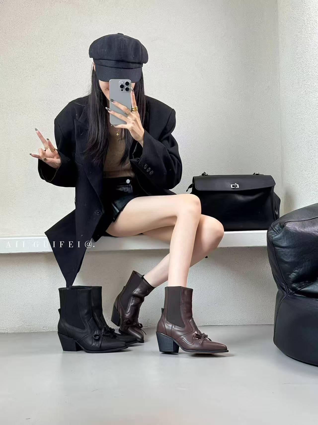 哈哈女鞋 2025新款短款西部5CM   N70-7                        