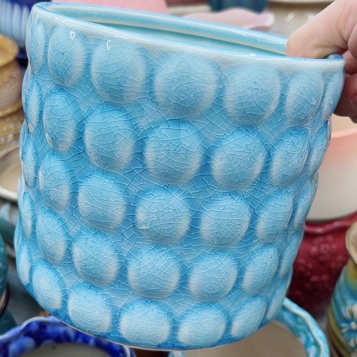 多肉綠植陶瓷花盆9.9包郵，有孔