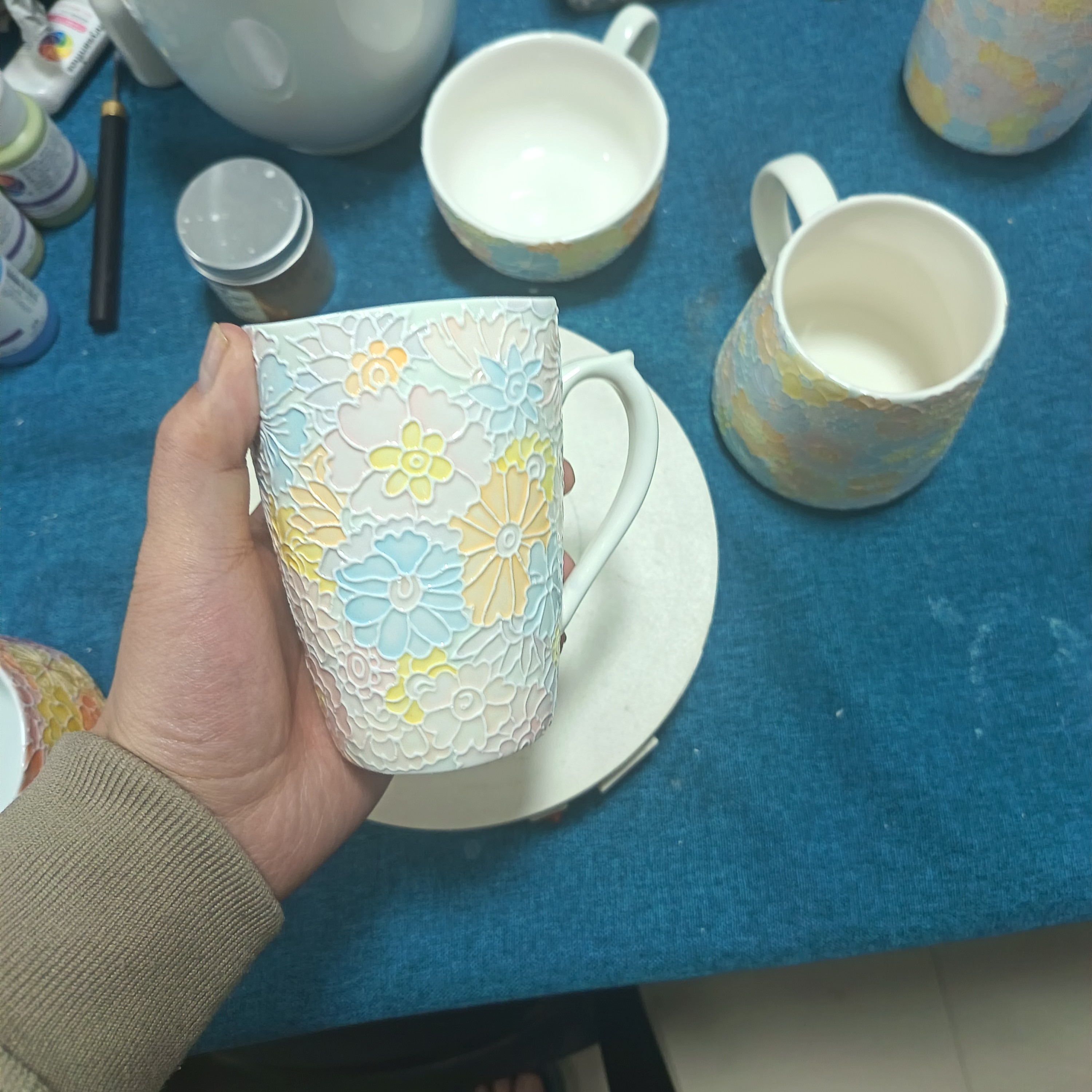 立体玉泥透光家用高颜值创意送礼情侣对杯