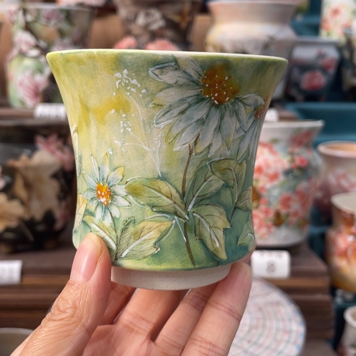 陶土手绘小清新雏菊花
