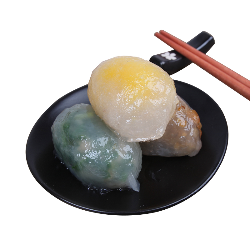 潮汕街边特色小吃水晶粿晶莹剔透口感Q弹满满都是小时候的味道