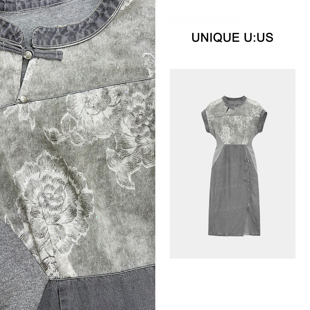 【TangTang·Studio】国风牛仔高级气质显瘦百搭时尚连衣裙-253021