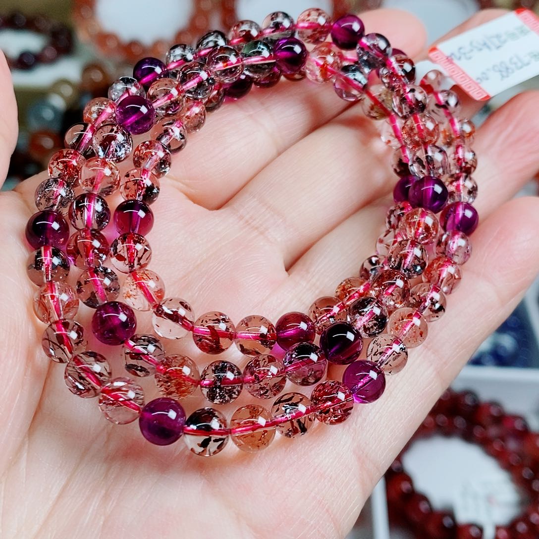 手串水晶未镶嵌彩梅多圈