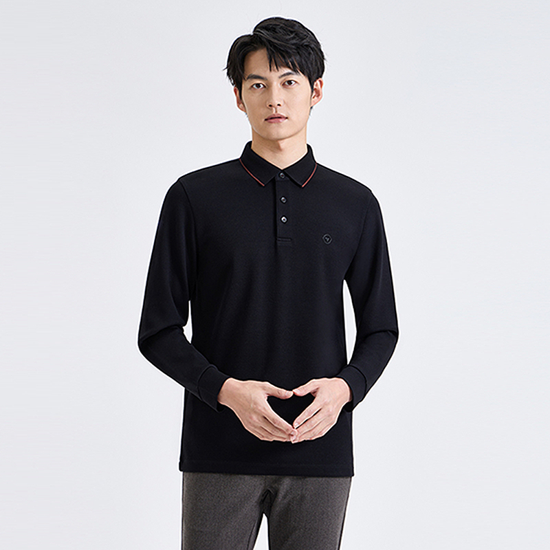 专柜秋冬/柒牌/长袖POLO衫/727T70240