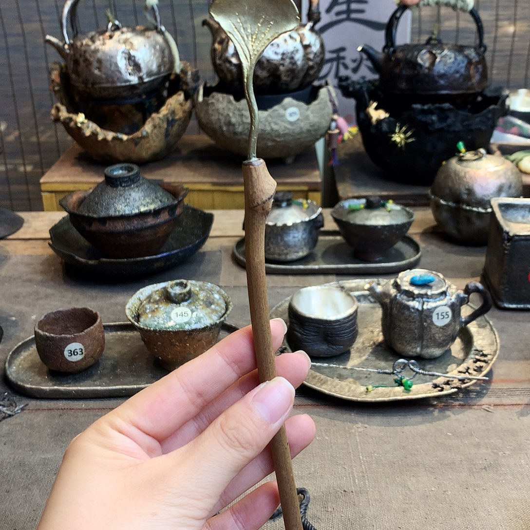 手工制作 银杏叶茶拨