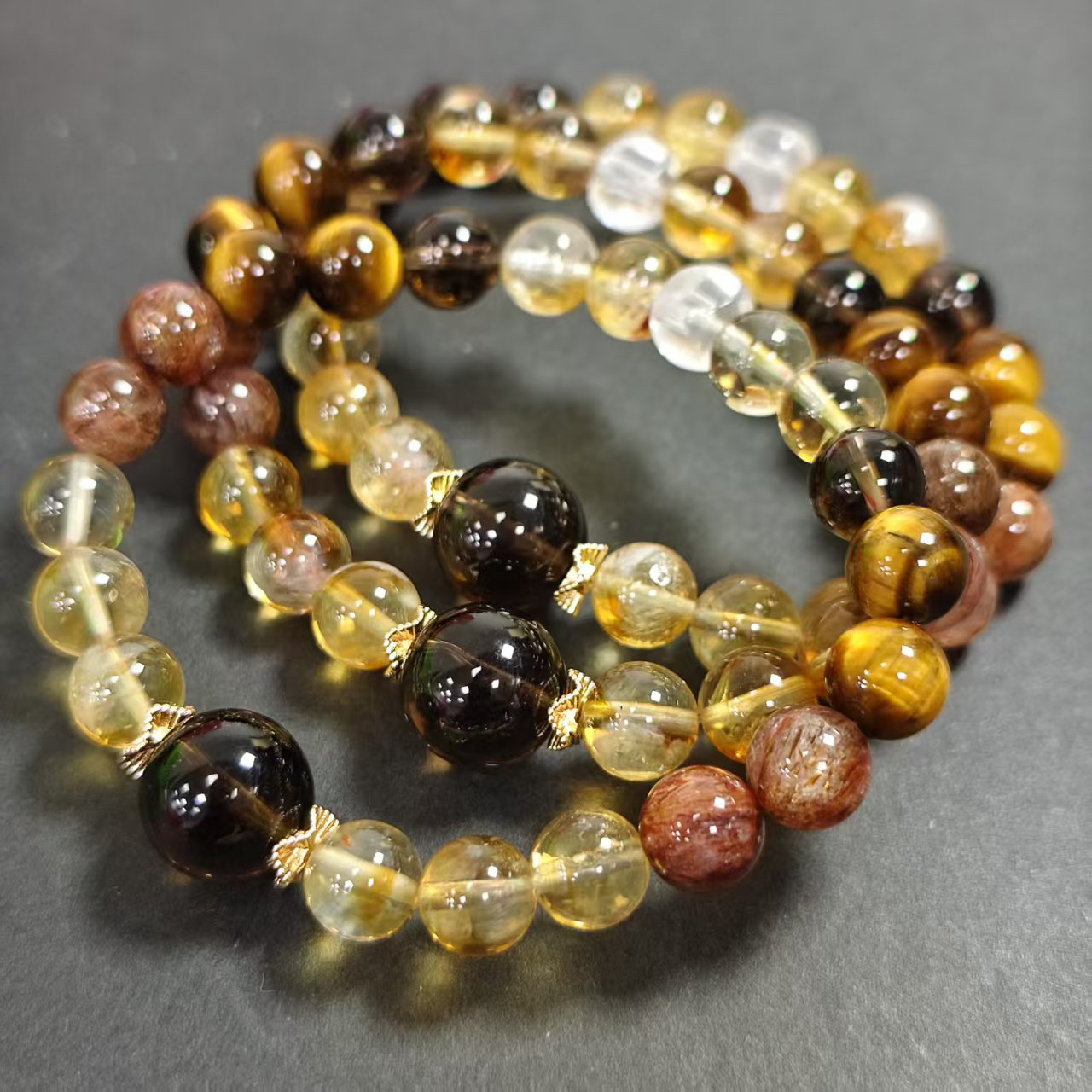 【书记甄选】天然原创水晶单圈手链 多样性发一件 约8mm 8531DX