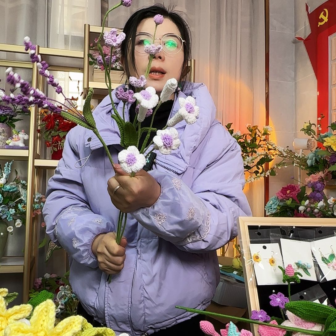 纯手工钩织钩织花束