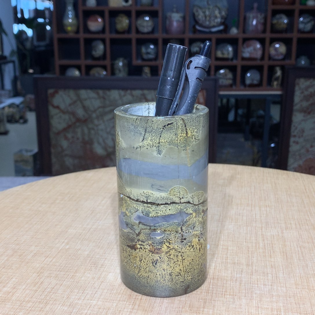 紫砂广西国画石摆件，收藏观赏