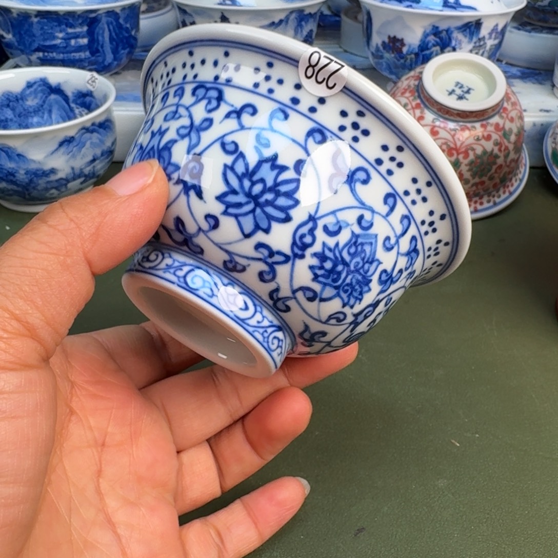 瓷景德镇纯手绘茶具圆圆228