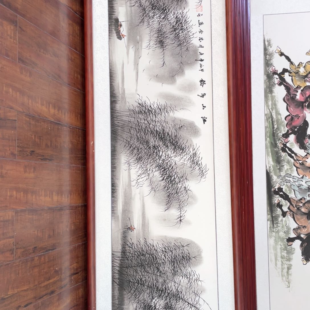 国画带框尺寸48*163厘米