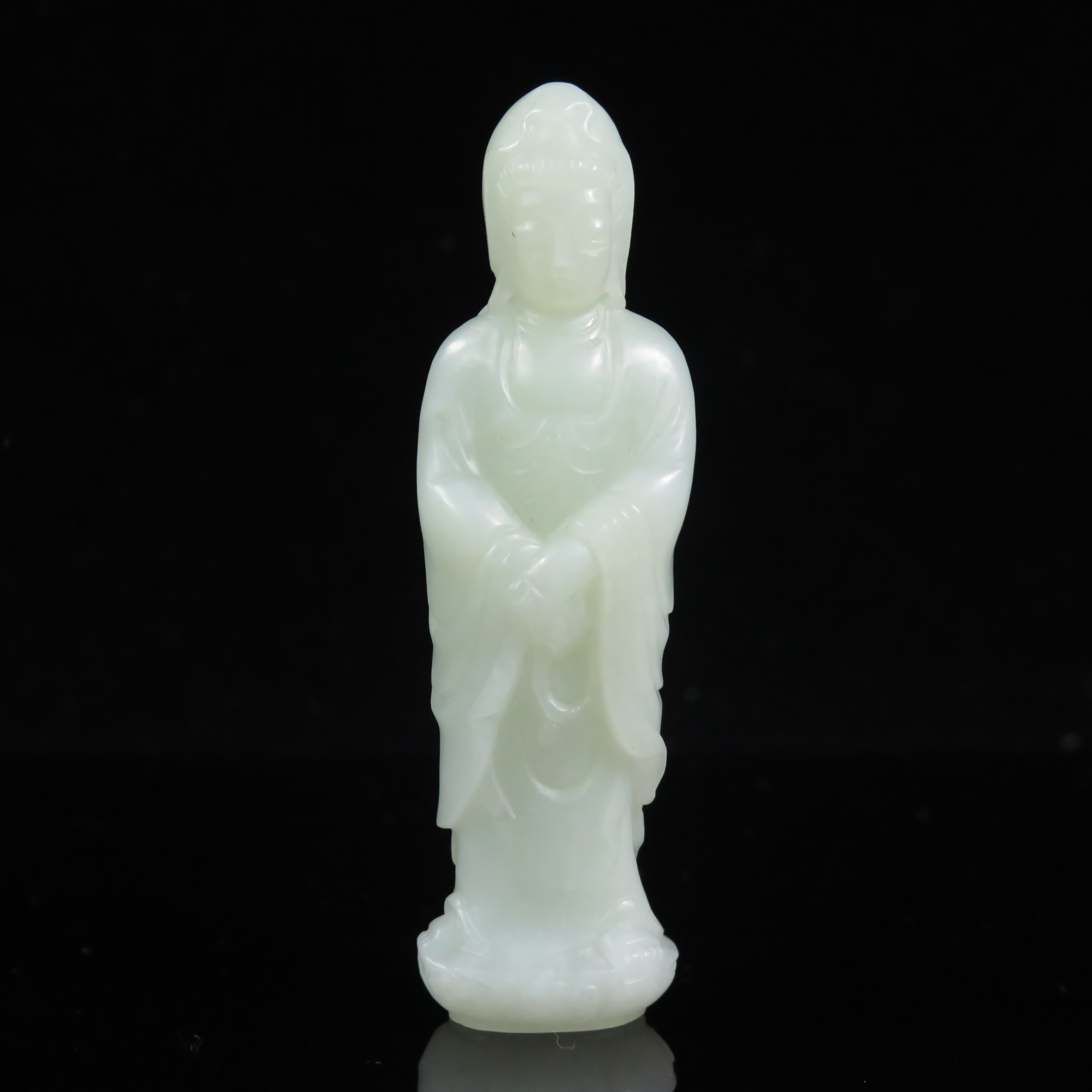 清代玉观音/HY420029/和田玉/槐荫山房